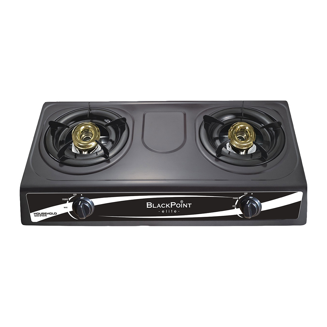 BLACKPOINT 2 BURNER STOVE -- CASTED IRON -- FREE PIPES & KNOBS